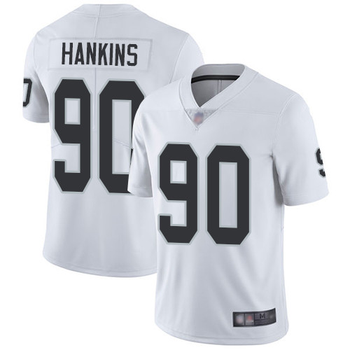 Men Oakland Raiders Limited White Johnathan Hankins Road Jersey NFL Football #90 Vapor Jersey